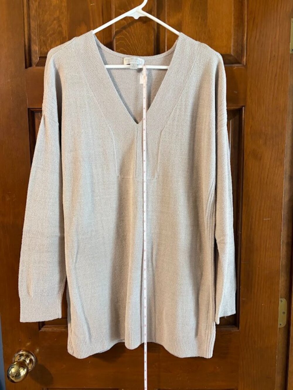Barefoot Dreams CozyChic Ultra Lite V-Neck Tunic - Silver XL